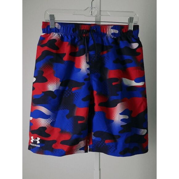Under Armour Boys' YOUTH USA Street Camo Volley Swim Trunk Shorts L - Picture 2 of 8
